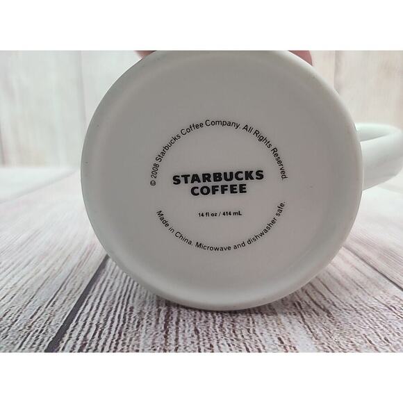 Starbucks 12 Days of Christmas Coffee Tea Mug Cup Red Gold Holiday 14 oz 2008 - Picture 6 of 6